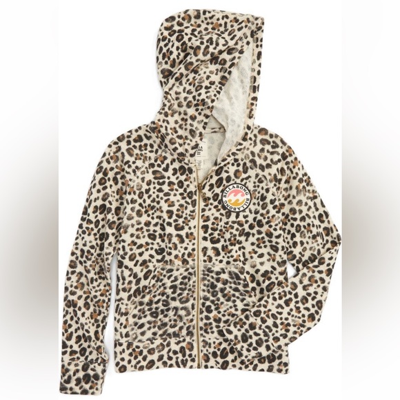 Billabong | Terry Zip Hoodie | Girls S | Cream, Black, Brown - Picture 1 of 8